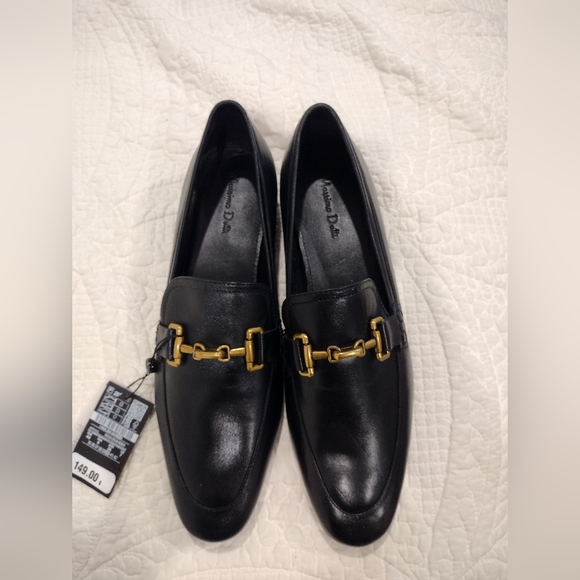 NWT Massimo Duttti Black Leather Horsebit Loafer Size 9 - Picture 10 of 10